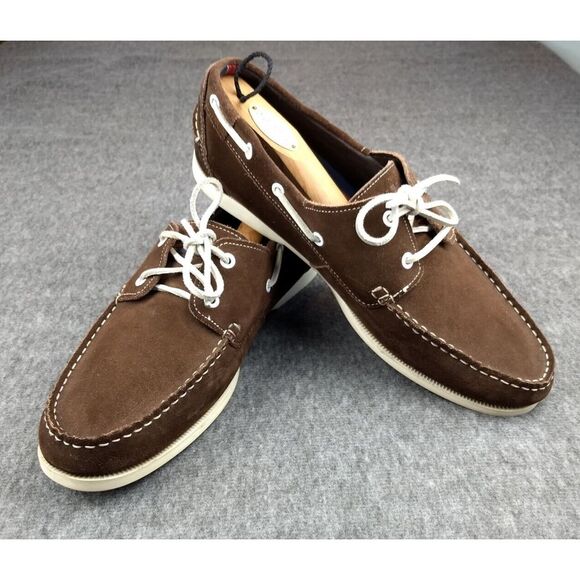 Tommy Hilfiger Other - Tommy Hilfiger Boat‎ Shoes Flo-Flo Brown Suede Leather Moccasins Men's Size 11.5